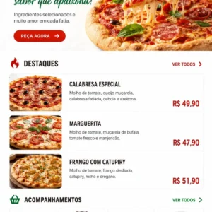 Criação de site para Pizzaria Express Delivery