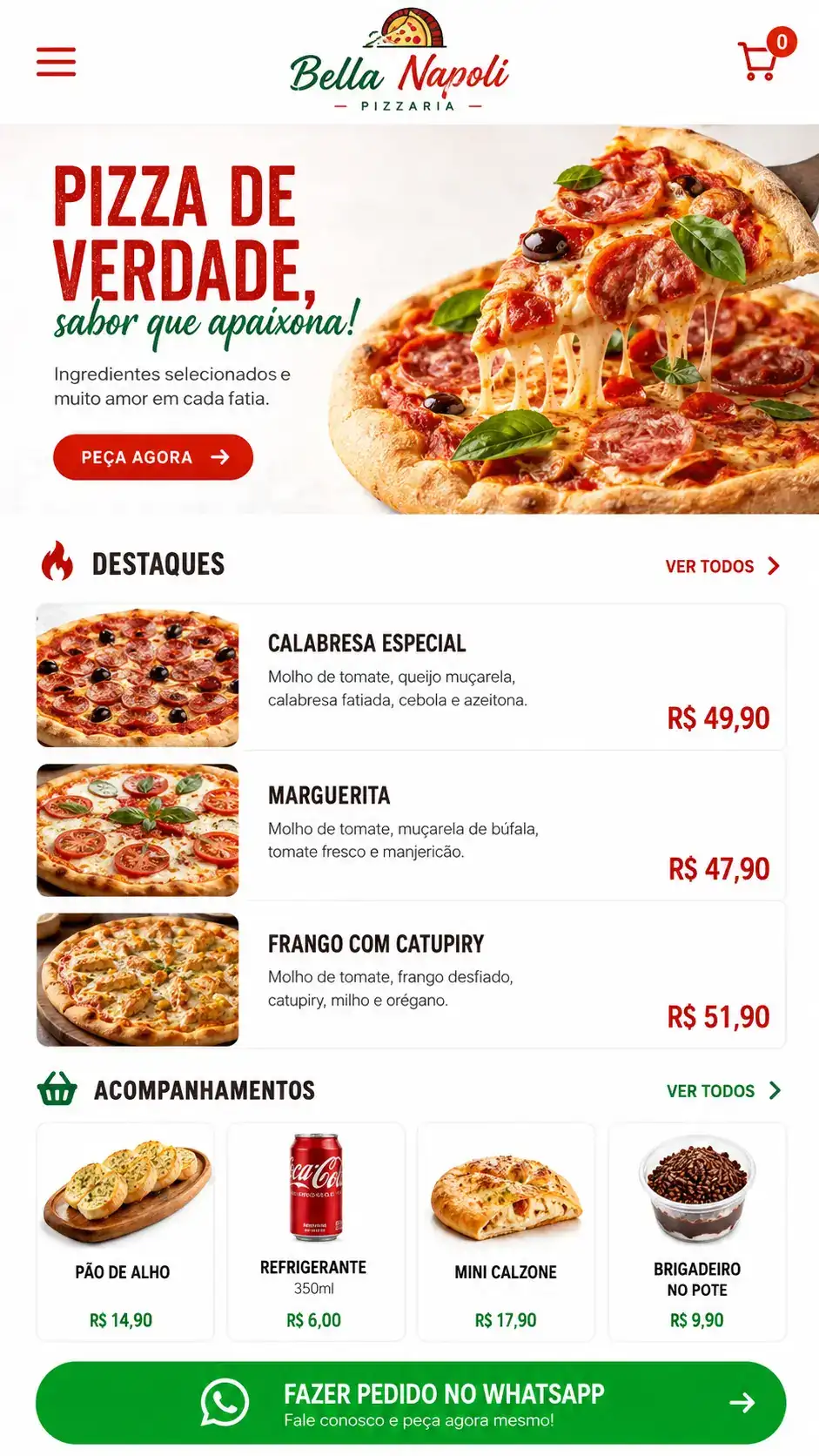 Criação de site para Pizzaria Express Delivery