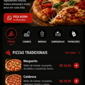 Criação de site para Pizzaria Italiana