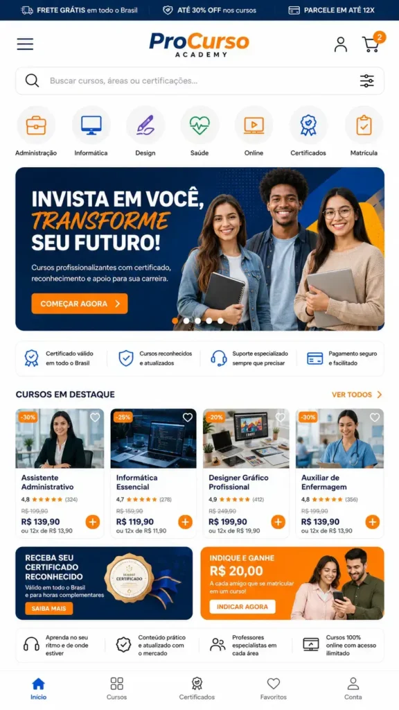 Educação Cursos e Treinamento