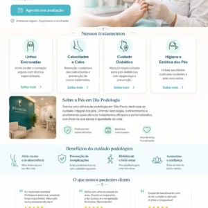 Criação de site para Podologia