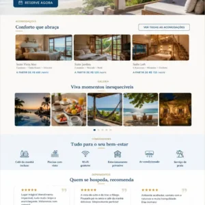 Criação de site para Hospedagem em Pousada