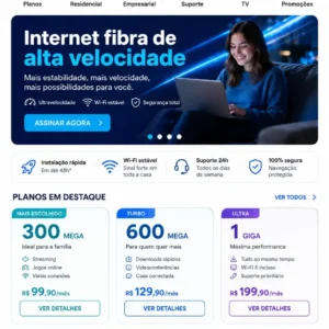Criação de site para Provedor de Internet
