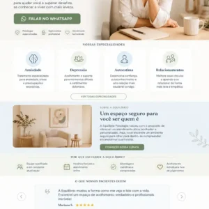 Criação de site para Psicologia Landing Page