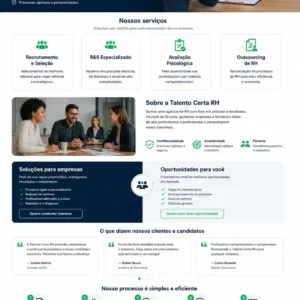Criação de site para Recursos Humanos