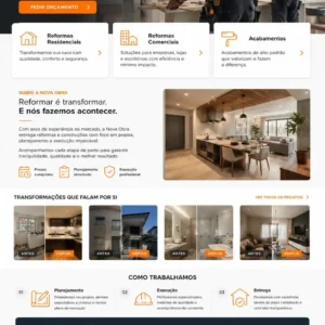 Criação de site para Reformas Residenciais
