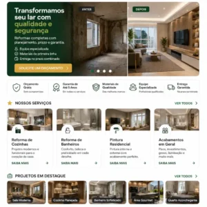 Criação de site para Empresa de Reformas