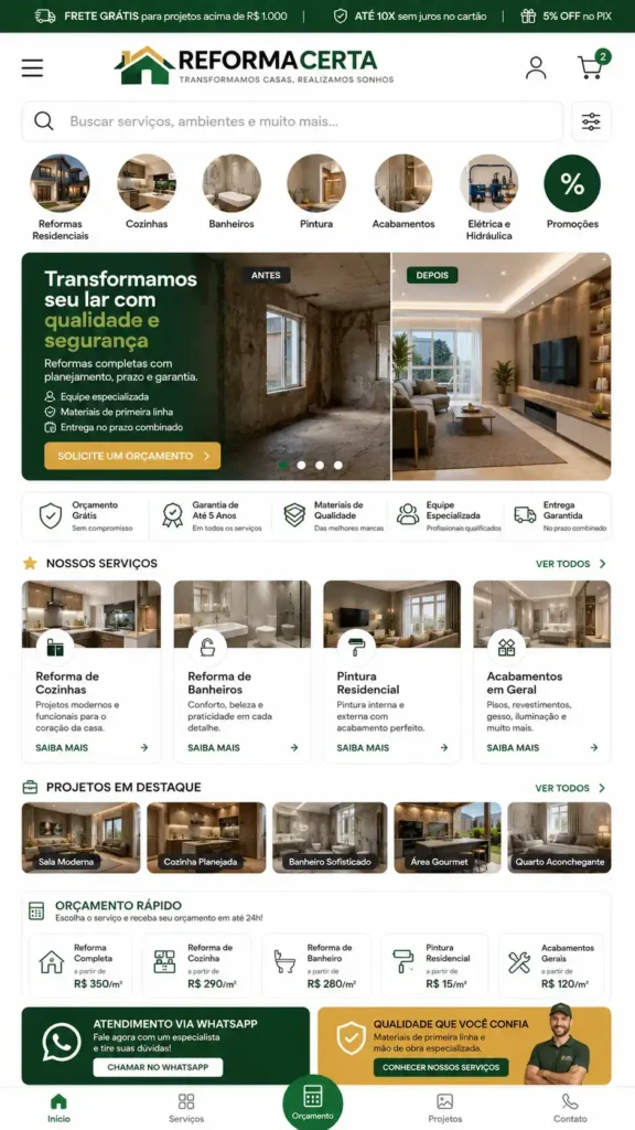 Imobiliárias Construção Arquitetura e Engenharia
