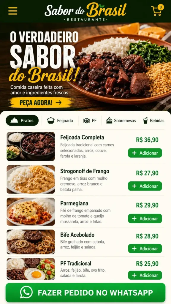 Criação de Sites para Restaurantes