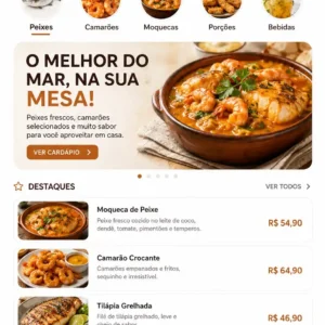Criação de site para Restaurante de Frutos do Mar Mobile