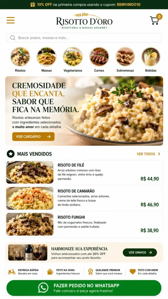 Criação de Sites para Restaurantes