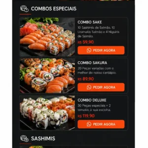Criação de site para Temakeria e Sushi