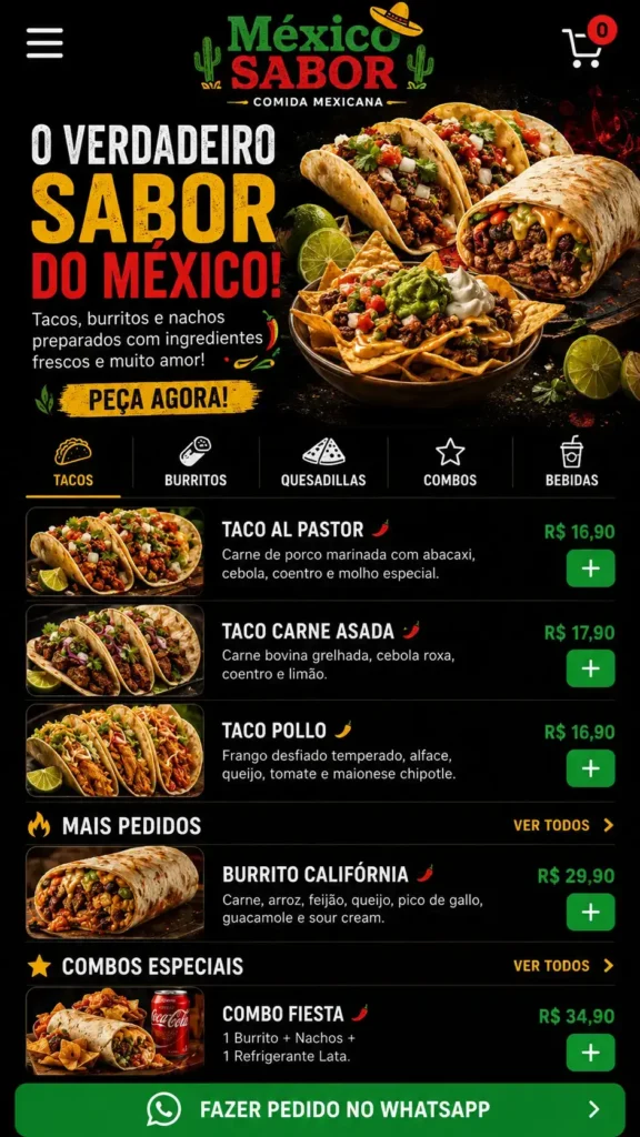 Criação de Sites para Restaurantes