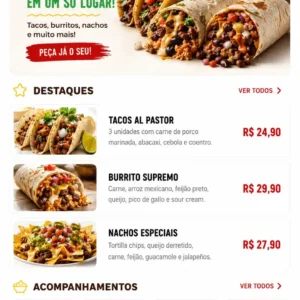 Criação de site para Restaurante Mexicano