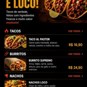 Criação de site para Bistrô Mexicano