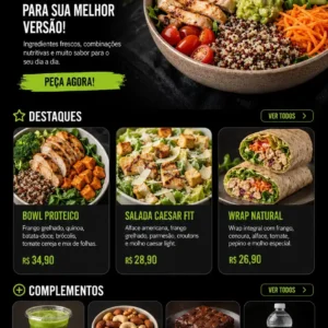 Restaurante Saudável Criação de Site Profissional e Desenvolvimento de Site