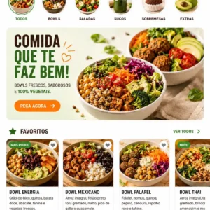 Criação de site para Restaurante de Comida Saudável