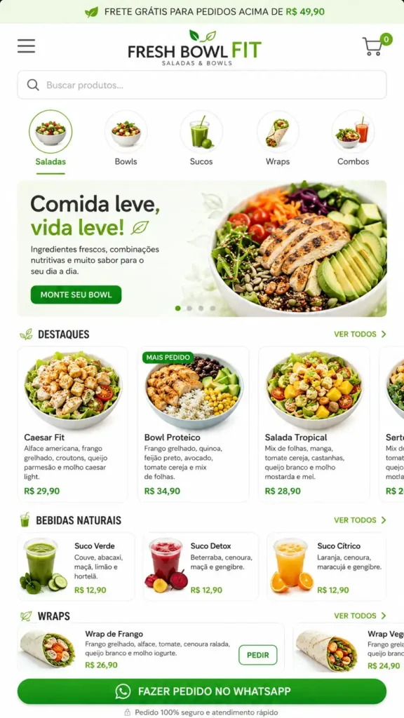 Criação de Sites para Restaurantes