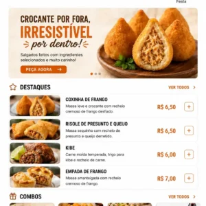 Criação de site para Salgaderia
