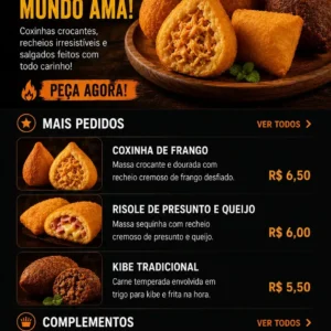 Criação de site para Salgaderia e Coxinhas