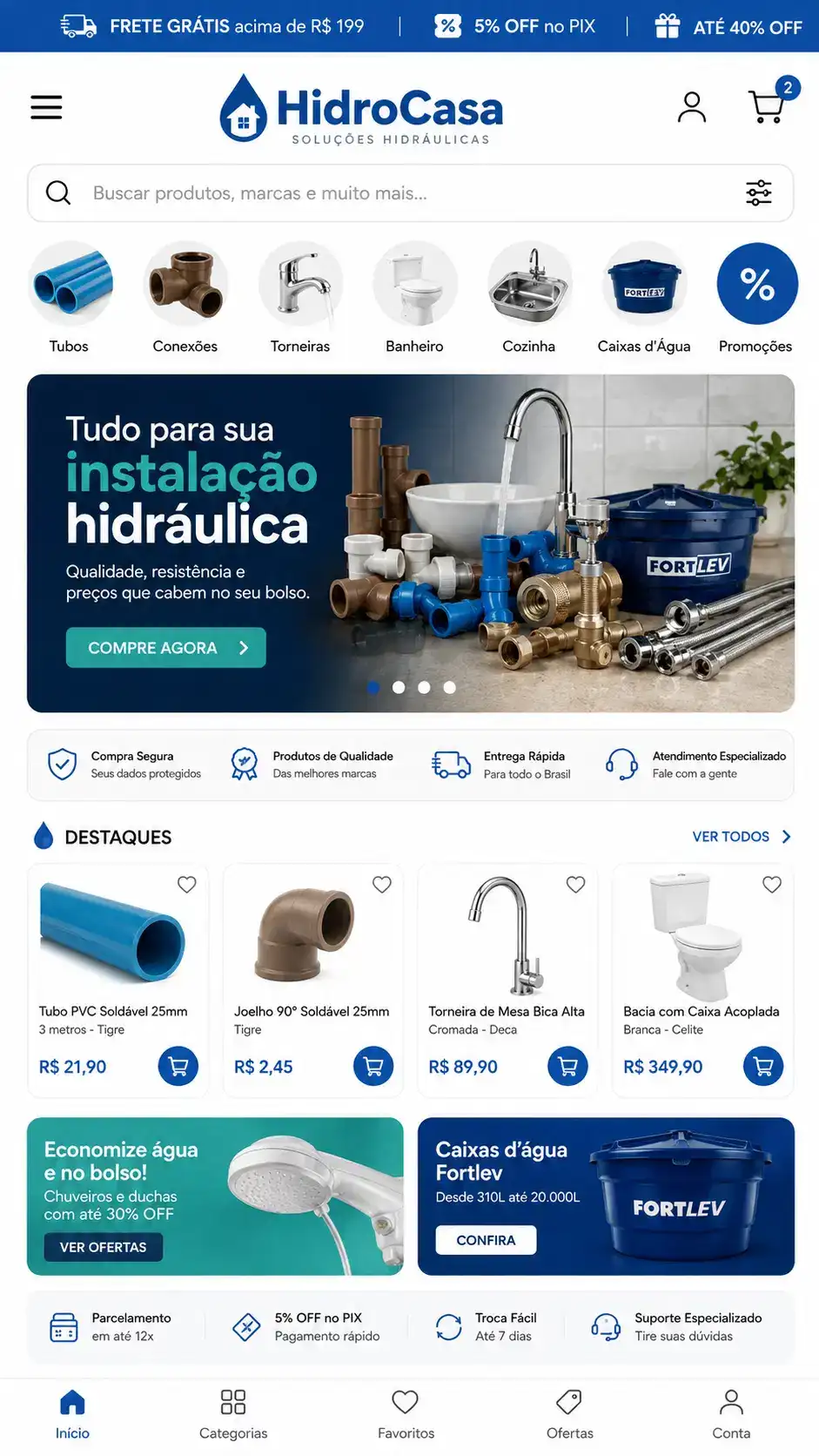 Serviços Hidráulicos Criação de Site e Desenvolvimento de Site