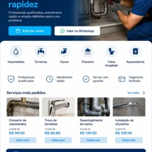 Serviços Hidráulicos Criação de Site Profissional e Desenvolvimento de Site