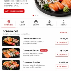 Criação de site para Sushi Delivery Express