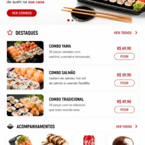 Criação de site para Pedido Online de Sushi