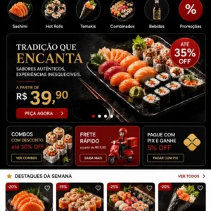 Criação de site para Temakeria Delivery