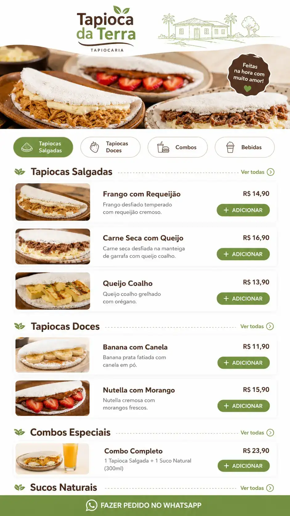 Criação de site para Tapiocaria