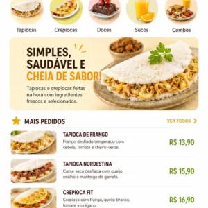 Criação de site para Tapiocaria Delivery
