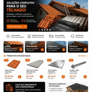 Criação de site para Telhados e Coberturas