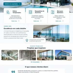 Vidraçaria Criação de Site e Desenvolvimento de Site