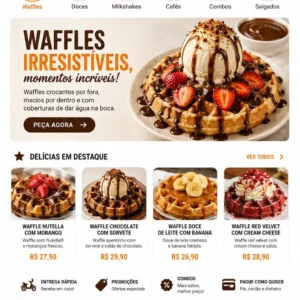 Criação de site para Waffle e Doces