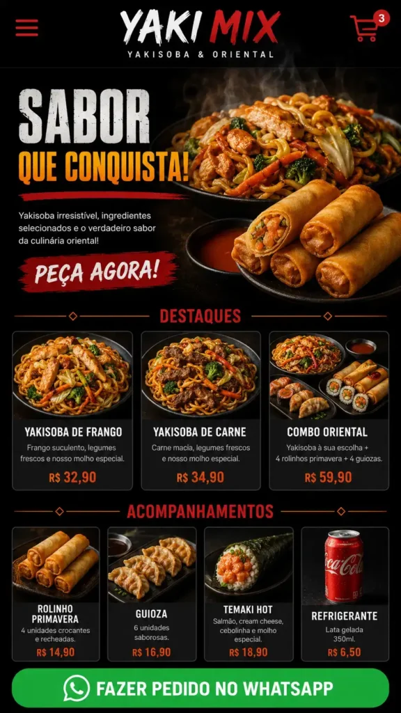 Criação de Sites para Restaurantes