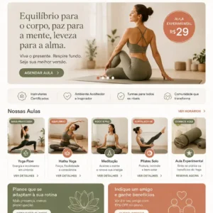 Yoga Criação de Site e Desenvolvimento de Site