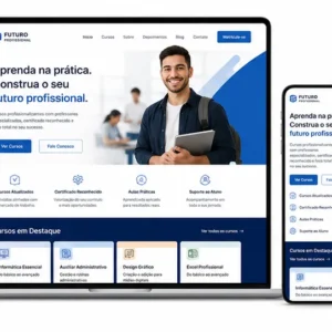 Criação de site para Cursos Profissionalizantes