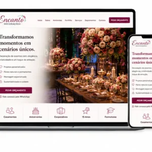 Criação de site para Decoração de Eventos