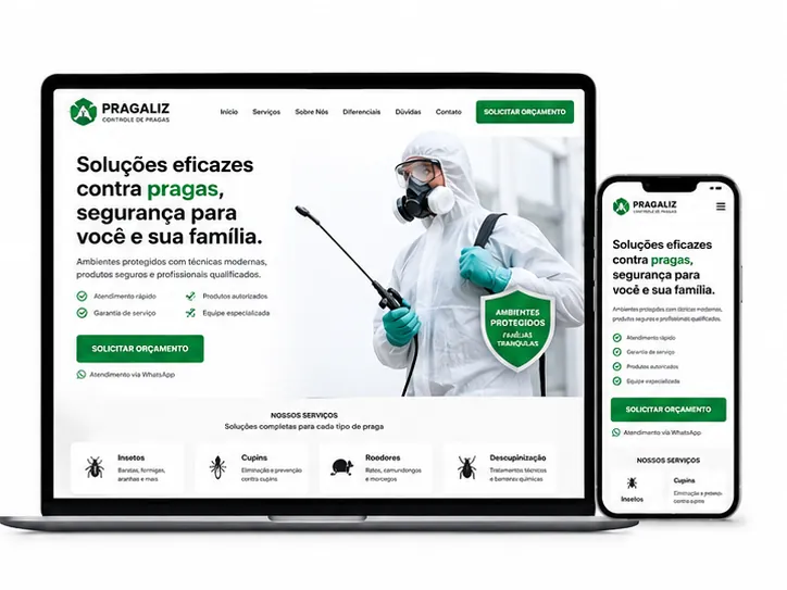 Criação de site para Dedetizadora