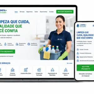 Criação de site para Empresa de Limpeza Comercial