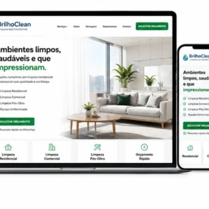 Criação de site para Empresa de Limpeza Residencial