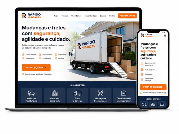 Criação de site para Empresa de Mudanças