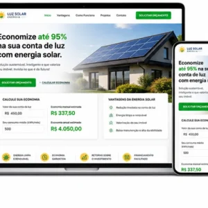 Criação de site para Energia Solar para Empresas