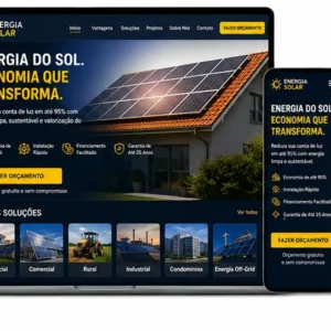 Criação de site para Energia Solar Residencial