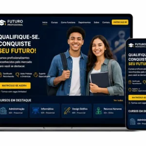 Criação de site para Escola de Cursos e Treinamentos