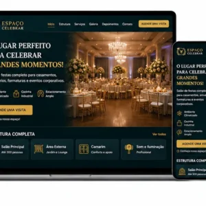 Criação de site para Espaço para Eventos