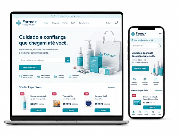 Farmácia Criação de Site e Desenvolvimento de Site