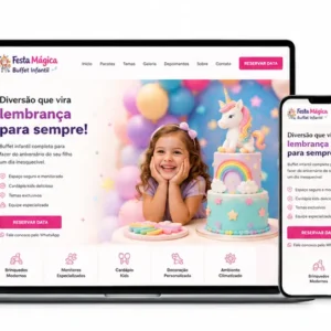 Criação de site para Festa Infantil