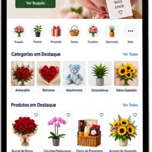 Criação de site para Floricultura e Presentes Online
