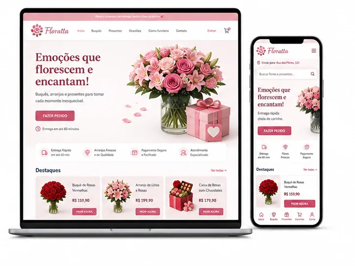 Floricultura Online Criação de Site e Desenvolvimento de Site